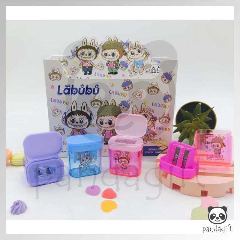 

Rautan serutan pensil putar sharpener dengan penutup karakter lucu - GG0429