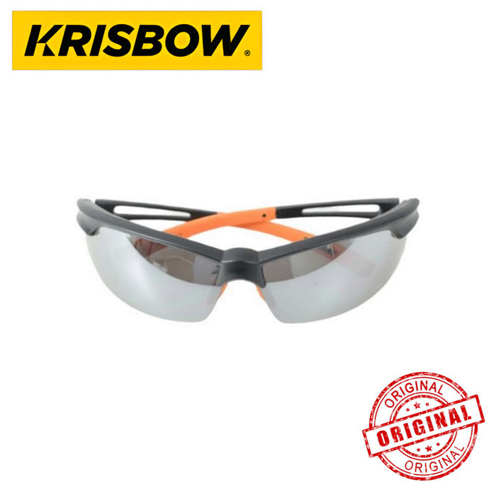 Kacamata Nosepad Spectacle KRISBOW SREP100 Silver Eye Protection Safety Glasses Kaca Mata Pelindung 