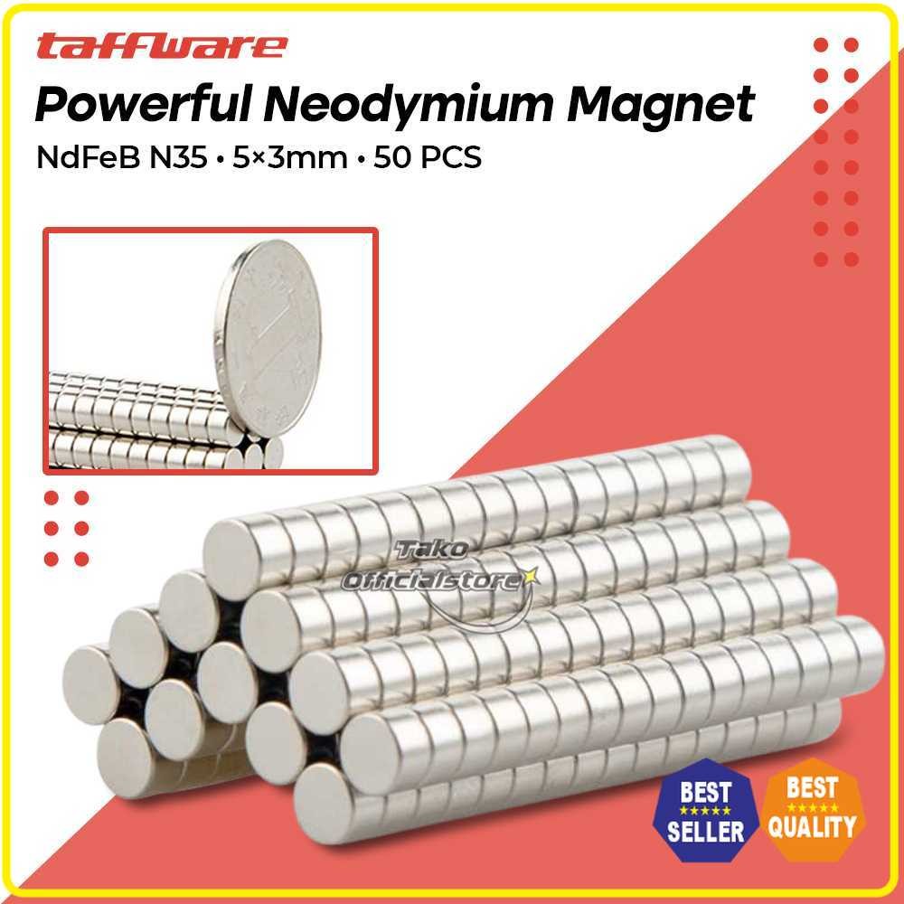 

Taffware Powerful Neodymium Magnet NdFeB N35 50 PCS - MG01