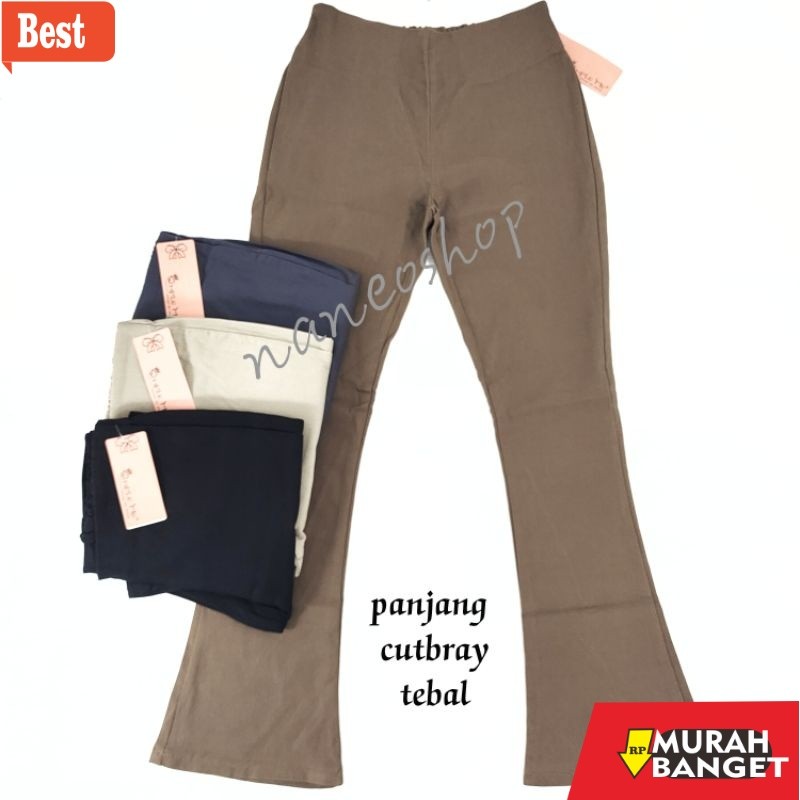 celana cutbray wanita terbaru Celana panjang wanita Cutbray Stretch tebal Simple Me