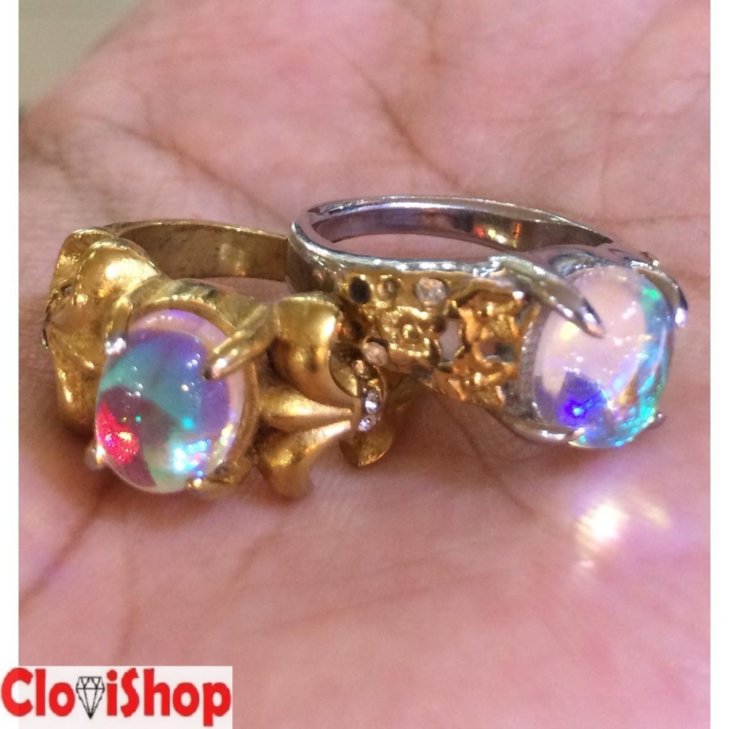 Cincin Titanium Wanita Batu Kalimaya India HQ