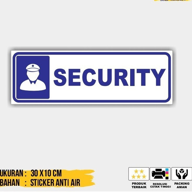 

Stiker Sign Security multi Sticker