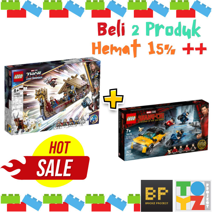 Lego Marvel  76208 Marvel The Goat Boat & 76176 Escape from The Ten Rings