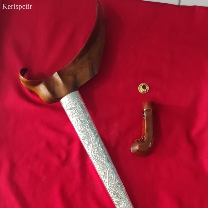 

Warangka keris kayu jati alusan pendok putih murah antik