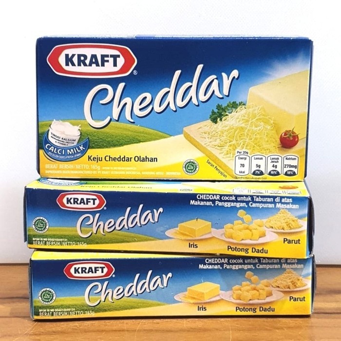 

KEJU CHEDDAR OLAHAN KRAFT (pack 165gr)