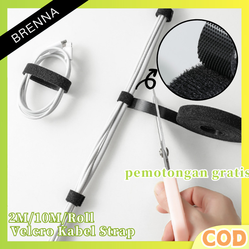 

2M/10M Velcro Kabel Strap Pengikat Kabel /Merapikan Kabel Pemotongan Gratis