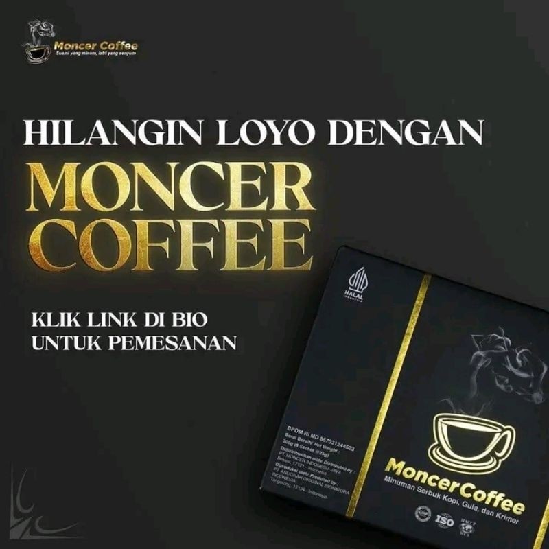 

1 Box Isi 8 MONCEER coffee kopi kuat pria stamina dewasa original bpom halal