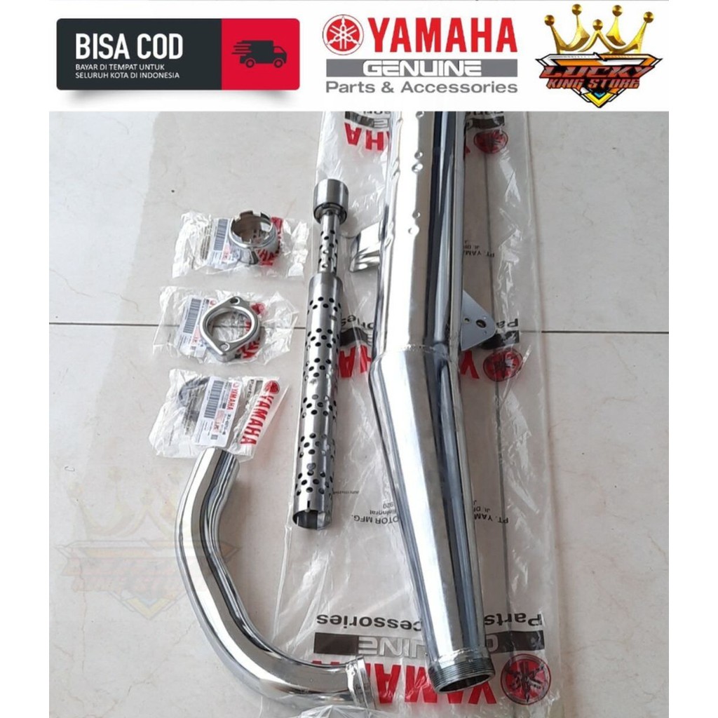 Knalpot Standar Rx King Full Set Original Yamaha Tinggal Pasang BISA COD