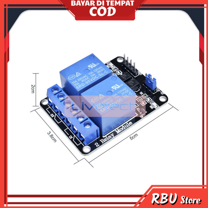 Module Relay 2 Channel 5V Arduino Modul OPTOCOUPLER Rasberry PI, SSR N357