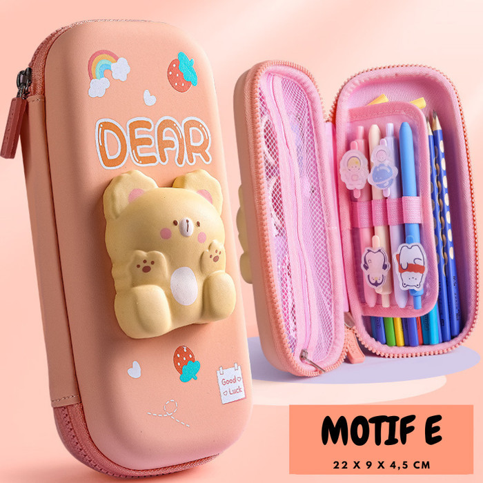 

BEST-Promo Tempat Kotak Pensil Anak Squishy 3D Pensil Case Waterproff PC0018 - MOTIF E