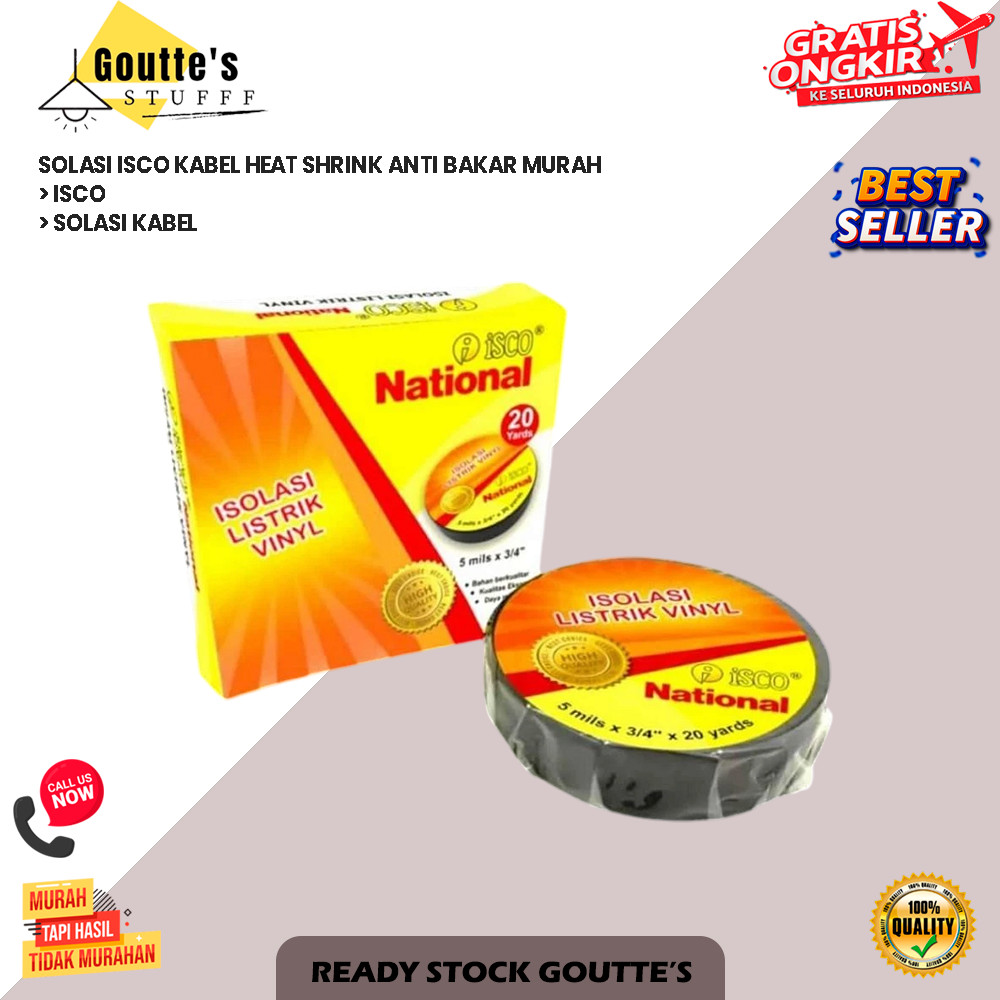 SOLASI ISCO KABEL HEAT SHRINK ANTI BAKAR MURAH goutte's
