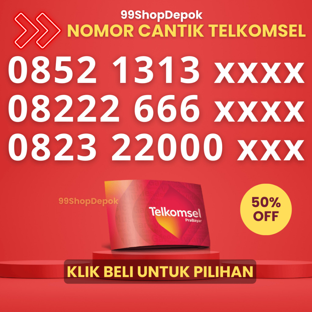 Kartu Perdana Nomor Cantik Telkomsel Simpati KODE 100.4 - Nomer Cantik Telkomsel 222666 - No Cantik 