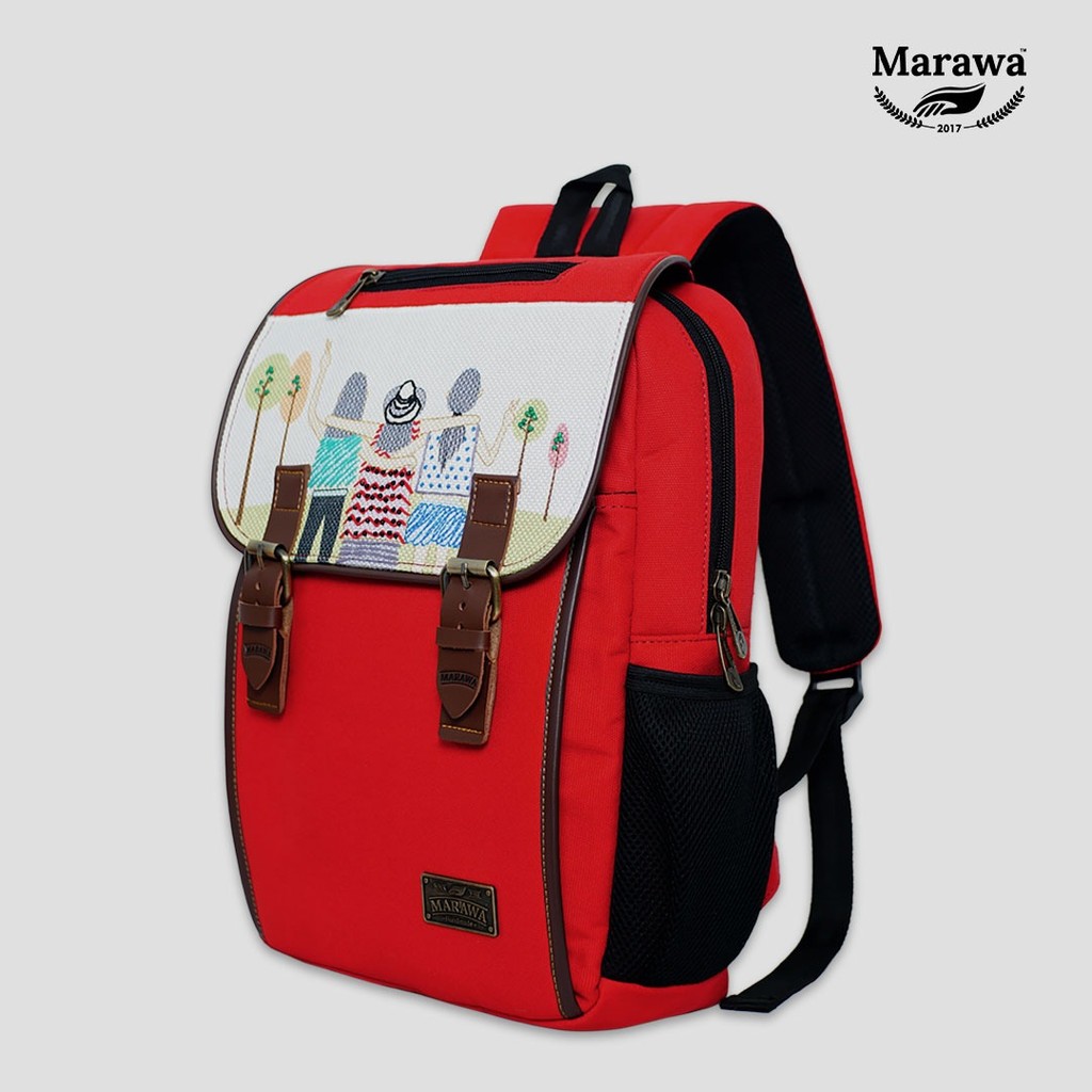MARAWA Kanke - Vinira Backpack Tas Ransel Laptop Merah