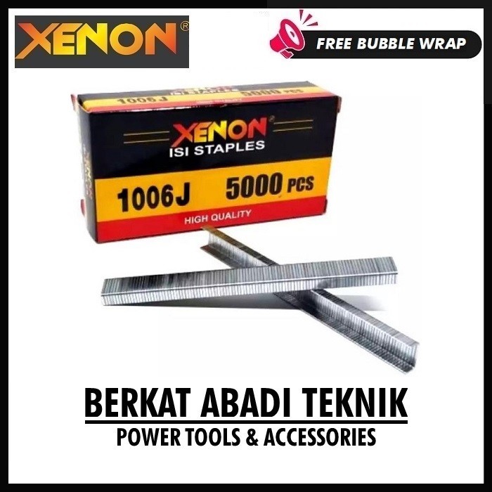 

XENON 1006J Isi Staples Mesin Paku Tembak U Mata Air Nailer Nail Gun Angin Stapler Jok Motor 1006 J