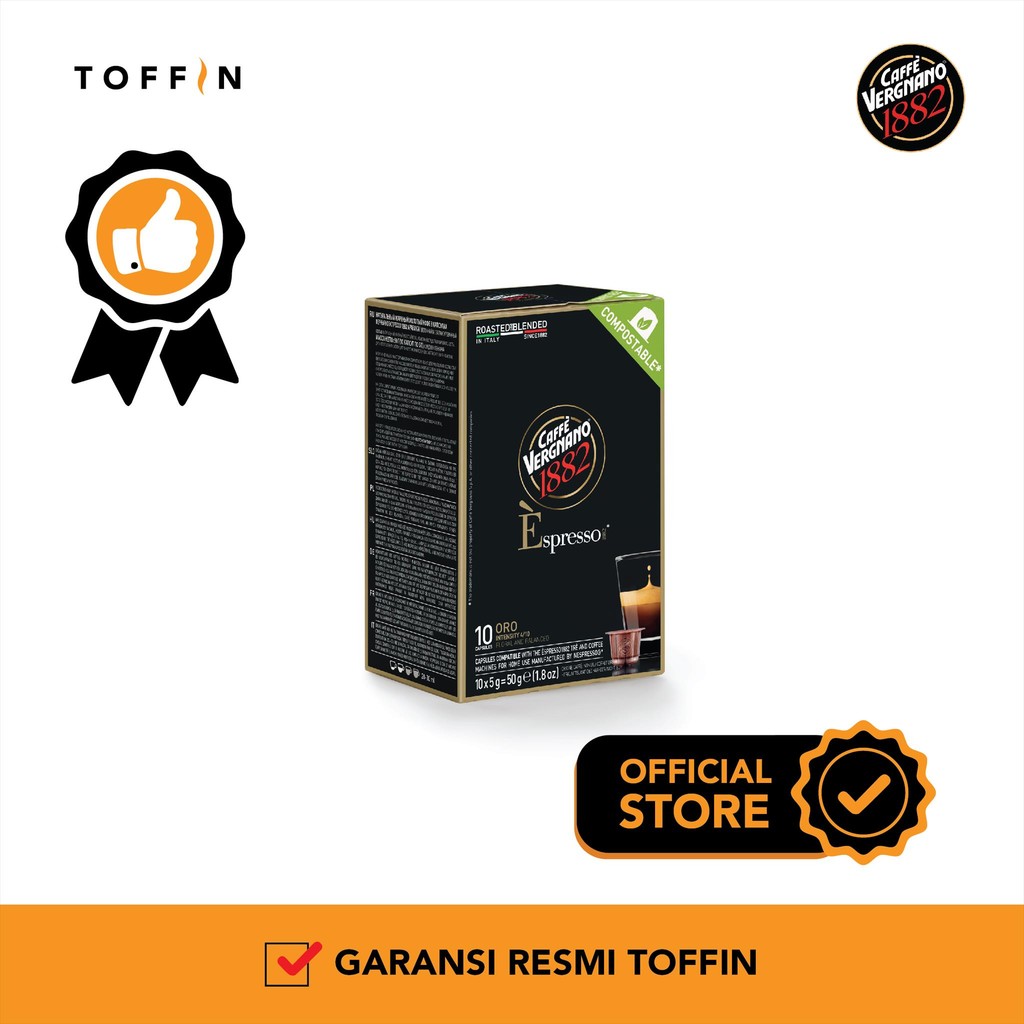 

Caffe Vergnano Espresso 5g X 10 ORO Capsules