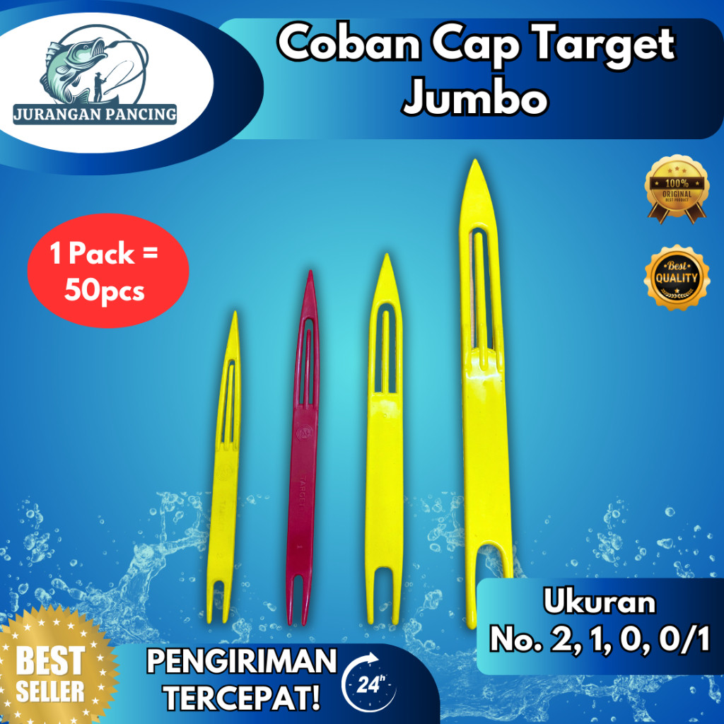 Coban  Cap Target Jumbo Per Pack Alat Jahit / Alat Rajut Jaring Ikan dan Jala / Jarum Sulam Jaring