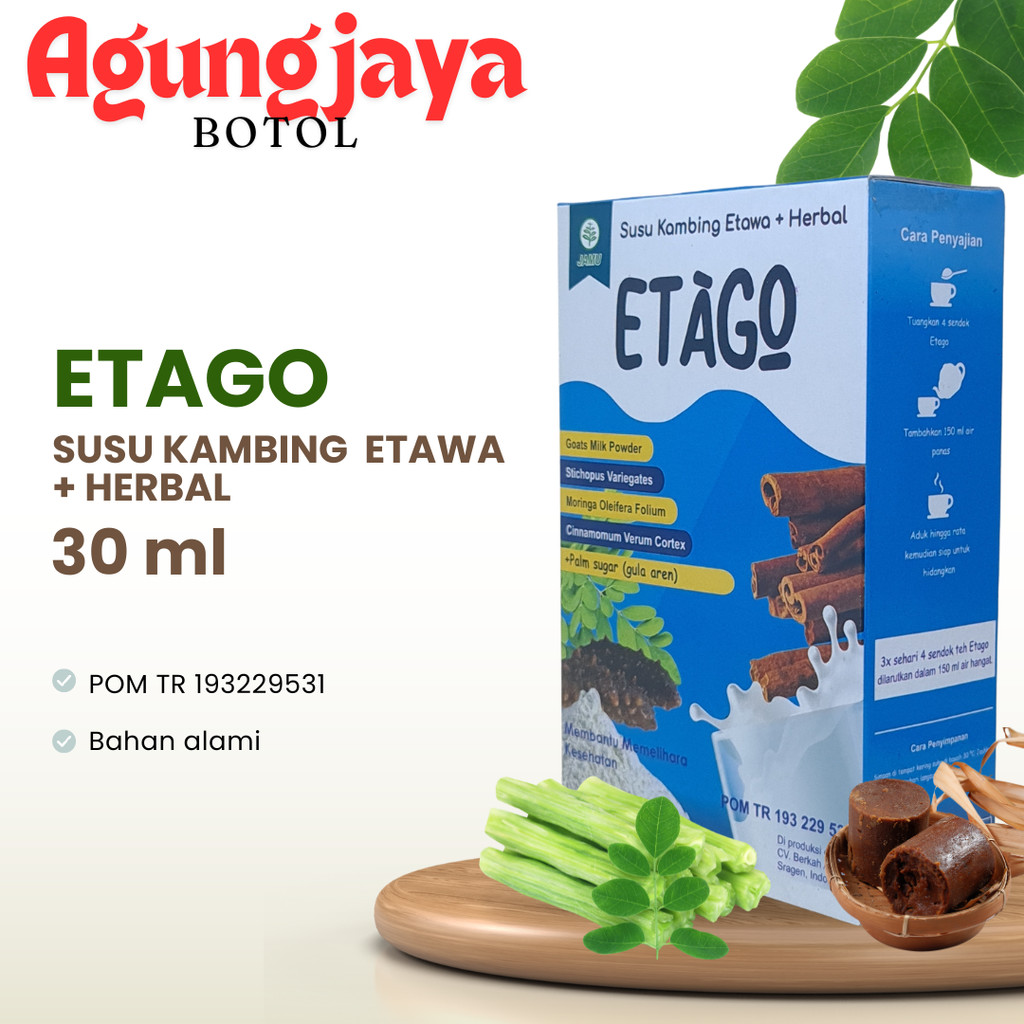 

Etago Susu Kambing Etawa + Herbal / Susu Kambing / Susu Bubuk / Susu Herbal