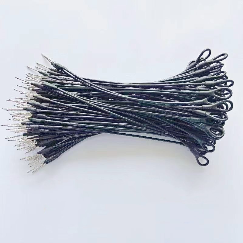 

100 Pieces/bag Security Tag Lanyard 17cm Black Color EAS Tag Lanyard Supermarket Anti Theft System
