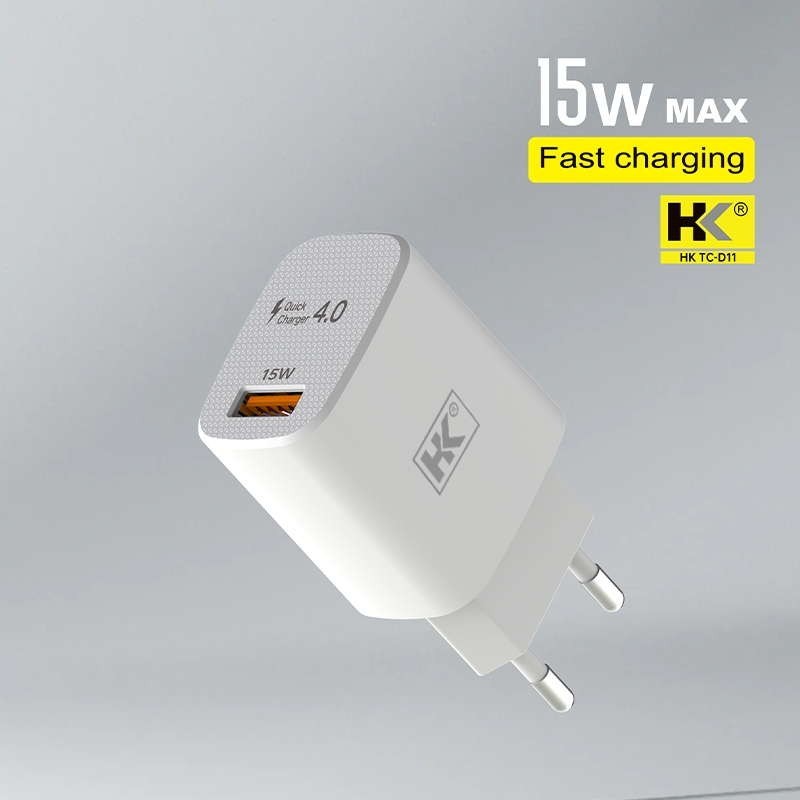 BATOK / ADAPTER CHARGER HK D11 QC 4.0A 15W  1 PORT FAST CHARGING 1 BOX ( ISI 12 PCS )