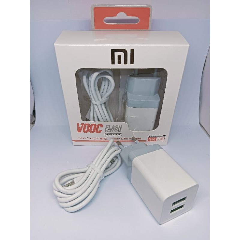 CM-05 | CHARGER CASAN 2USB XIAOMI REDMI 4X 7A ORI Chargeran Casan Carger Tc Charging + Kabel Data Ch