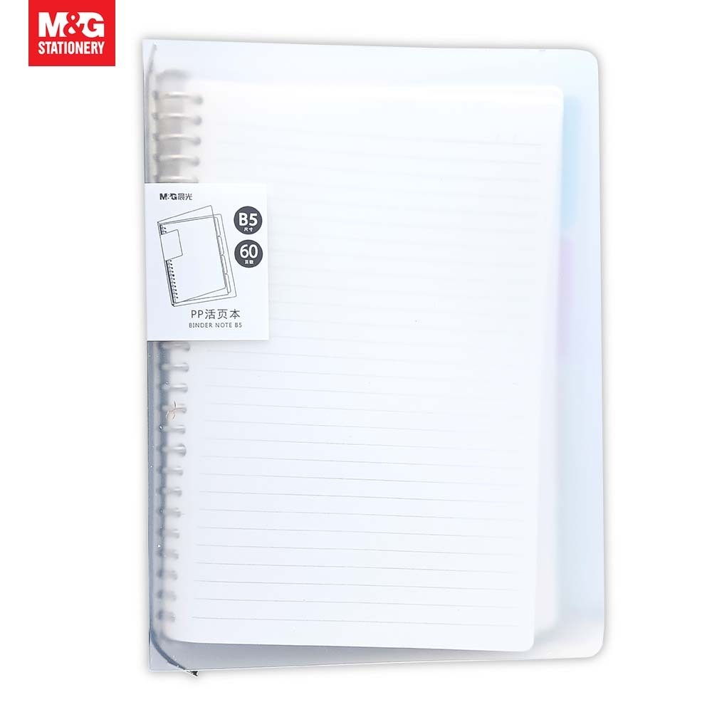 

Binder Tali B5 Tranparan M&G Transparent Binder Note Tali Cover Mika Matte #HB5600A