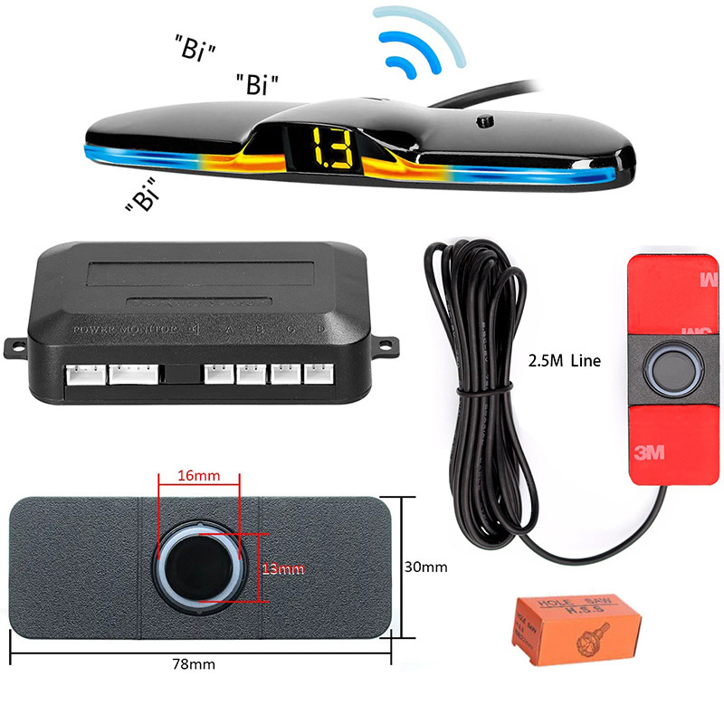 parking sensors for cars LEDParking Sensor 13mm ParkingSensor Kit System Backlight Display Kit Backu