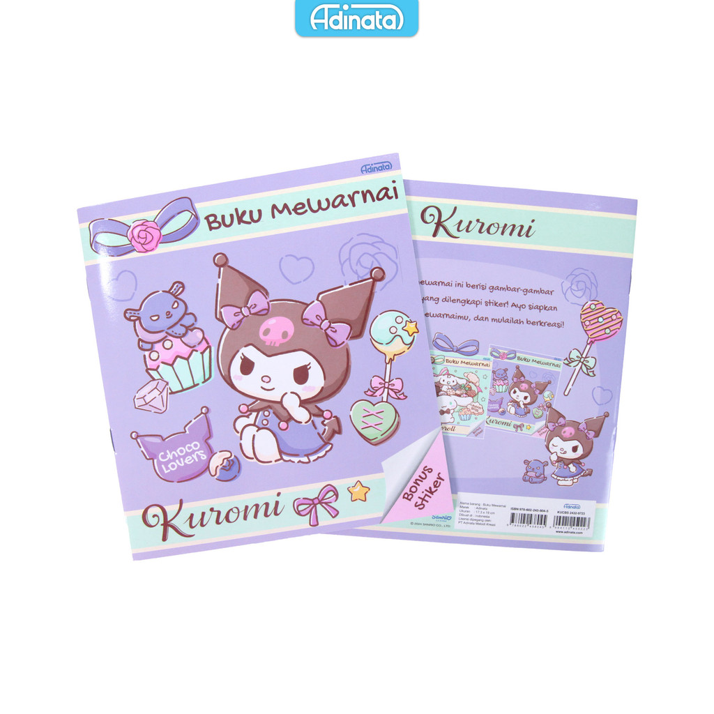 

Kuromi Coloring Book S 2432-9723 / Buku Mewarnai / Buku Aktivitas anak / Adinata