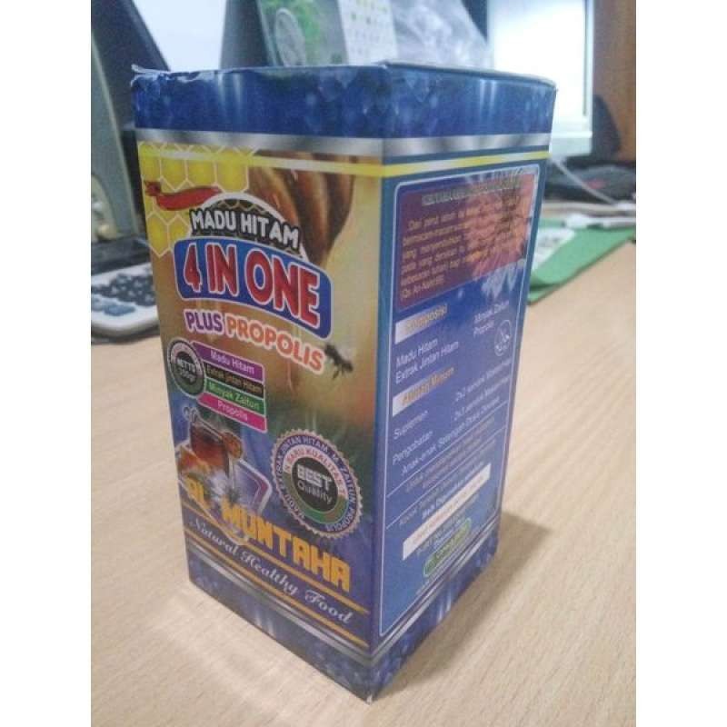 

Madu Hitam 4 in 1 Plus Propolis Al Muntaha Original 700 gram I MADU HITAM AL MUNTAHA