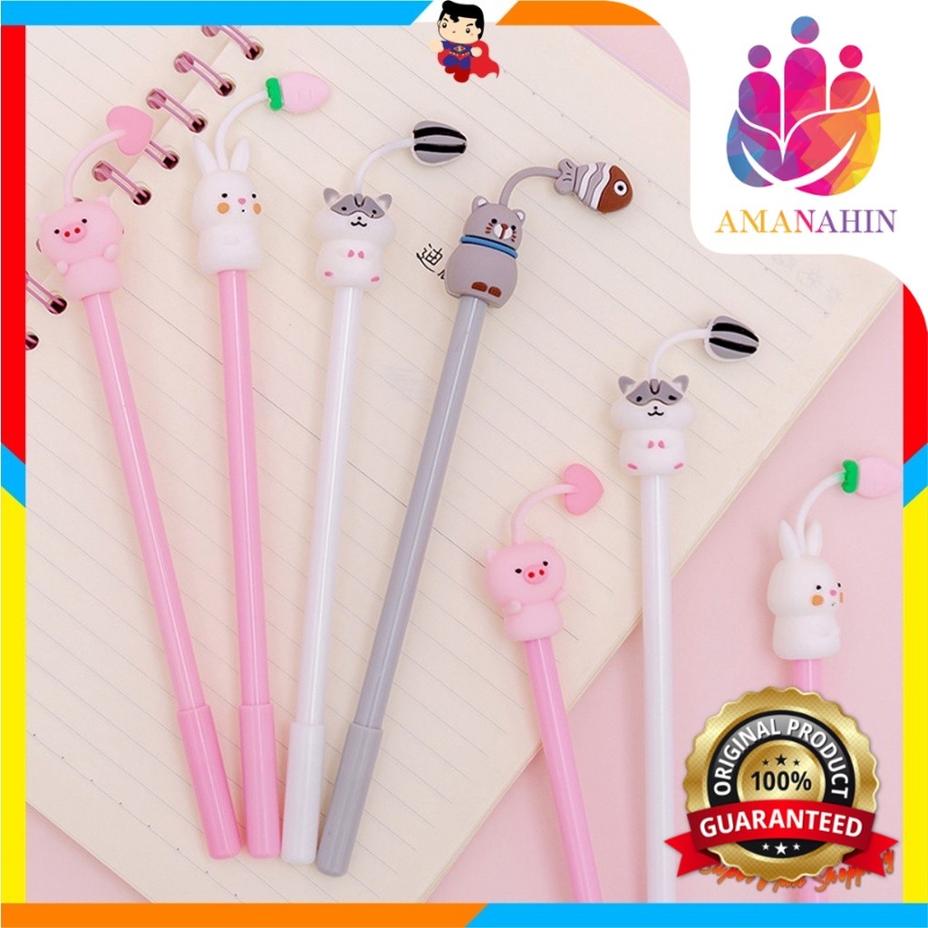 

Pulpen Karakter Binatang Pen Hewat Lucu Pulpen Gel Kulitas Import Murah STK