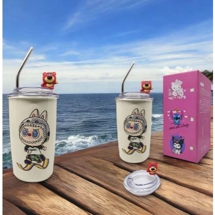 

Ukf5Pc6F4H (Kuliner.Kita) (Aj) Tumbler Gelas Stanless Steel Labubu, Es Batu Tahan 8-10Jam, Karakter