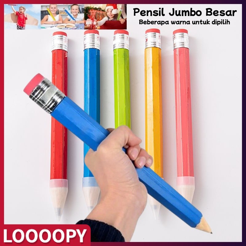 

LOOOOPY 33 CM Pensil Jumbo Besar Mainan Pencil Pensil Jumbo Hiasan Photo Kado