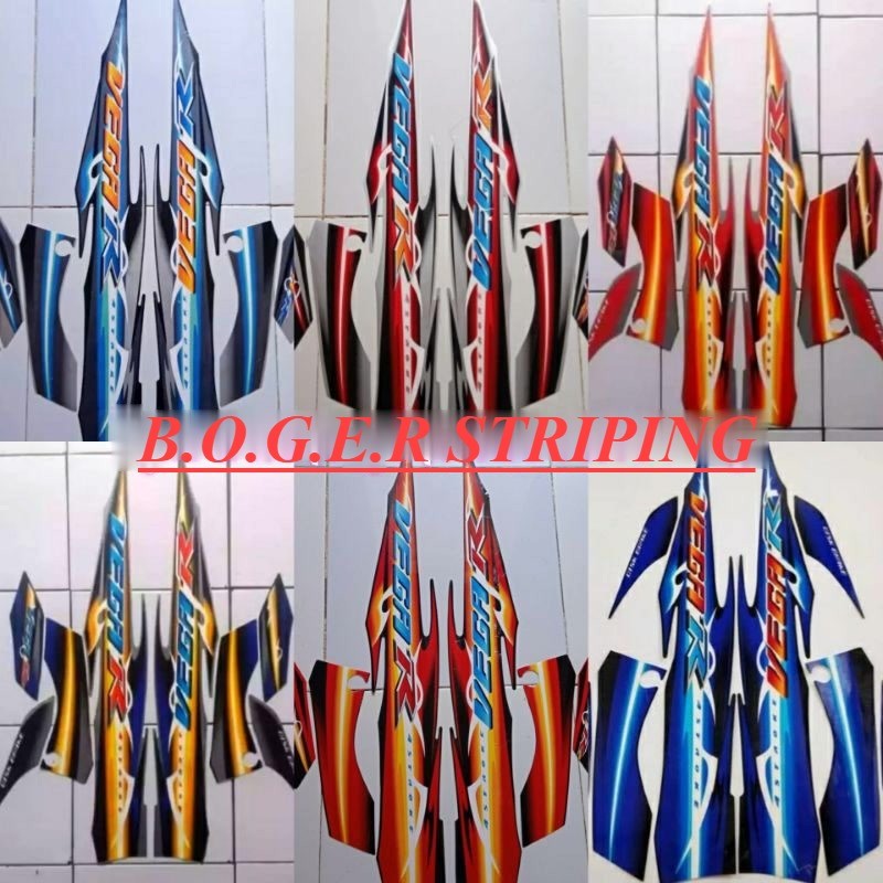 STICKER STRIPING LIS LES POLET BODY MOTOR YAMAHA VEGA R NEW 2007