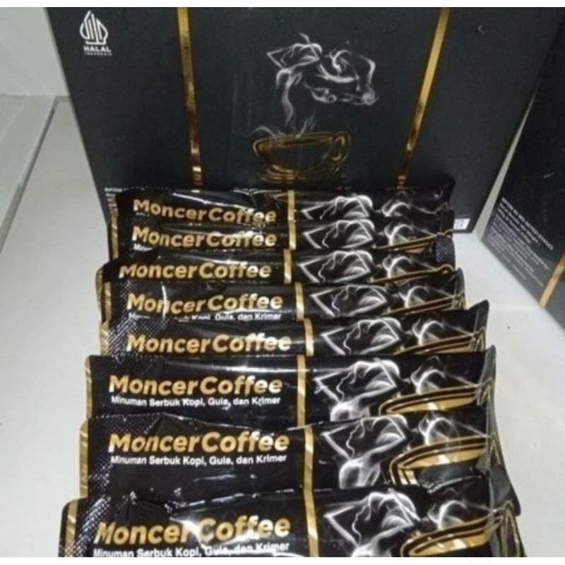 

MONNCER!!! COFFEE ORIGINAL MENYEGARKAN STAMINA ISI 8 SASET