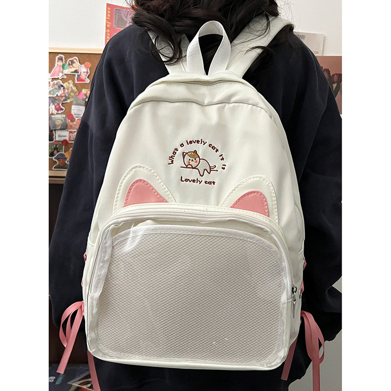 Japanese Kawaii Itabag For 20cm Doll School Bags For College Student Backpack Women Cat Ears Lovely 