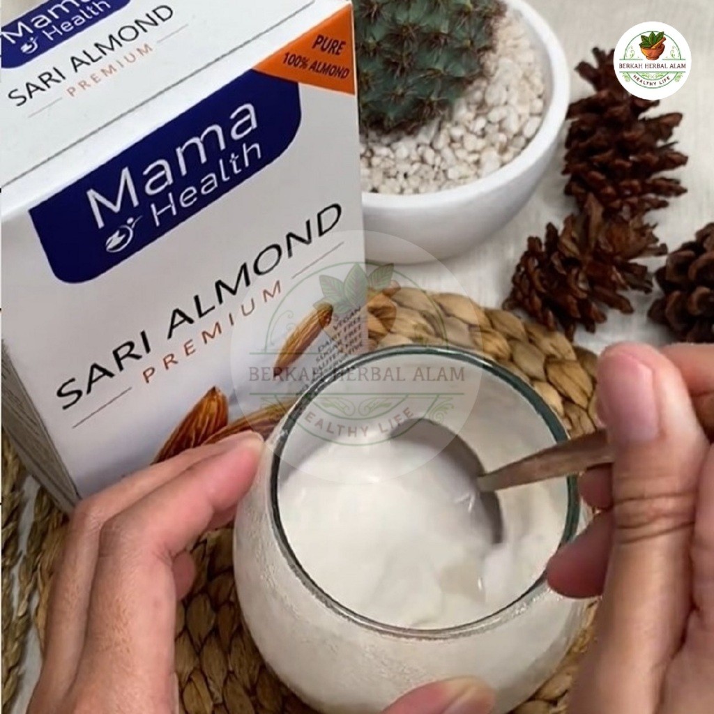 

Mama Health Sari Almond Premium Unsweetened Whole Almondmilk Susu Bebas Gula Krimer Diary Free