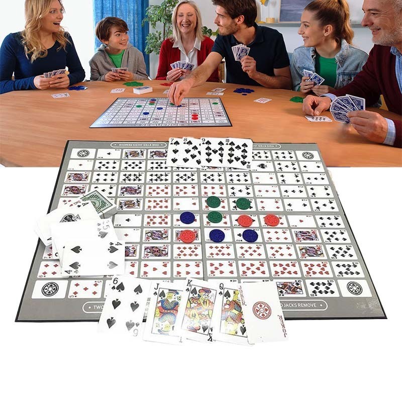 1 Set Sequence Board Game Mainan Board Game Kartu Seru Card Game Strategy Card Games Friends Game Ka