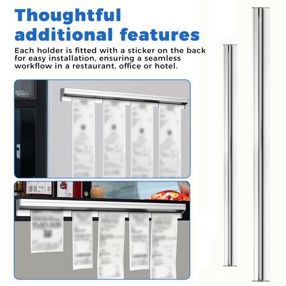 

Bill Holder/ Receipt Holder/ Capitan Nota Stainless 45x6cm/60x6cm/90x6cm/Penjepit Kertas Bon Bill