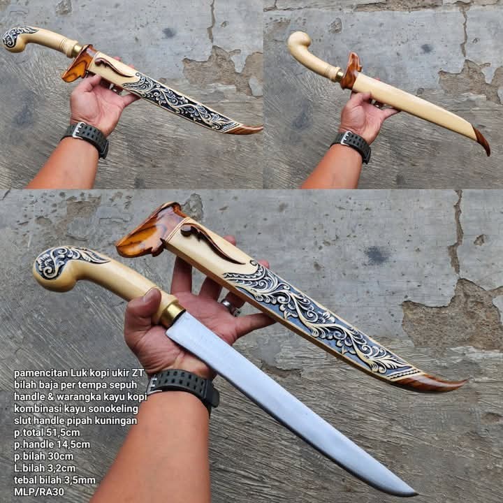 GOLOK ASLI CIBATU golok pamencitan kopi ukir bahan baja per