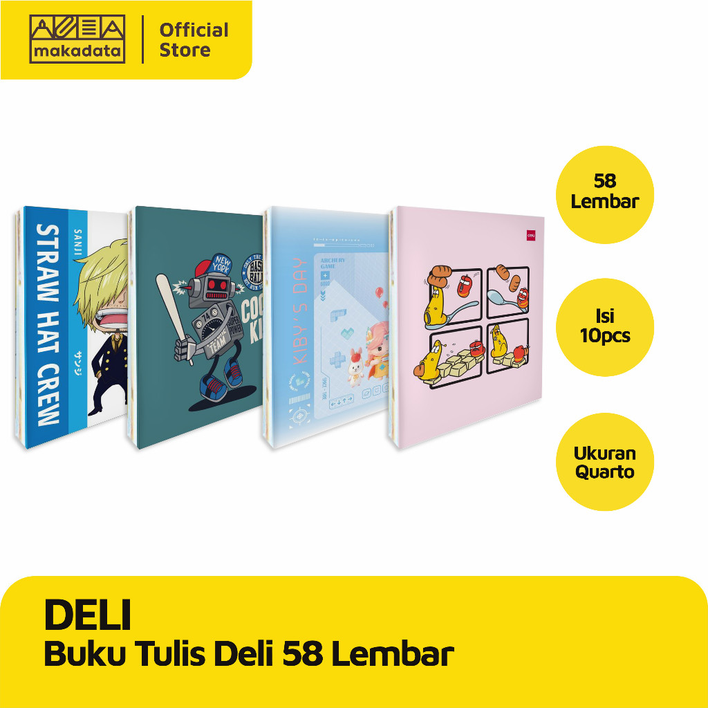 

JAMIN MURAH !!!BUKU TULIS DELI / 58 LEMBAR (1 PACK) MURAH(BISA LANGSUNG ORDER)
