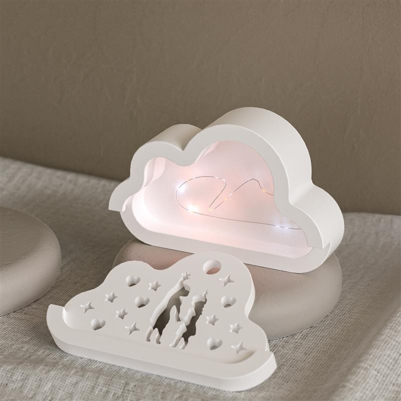 

Cloud Silicone Mold DIY Swan Deer Lamp Silhouette Ornament Handicrafts Casting Mould Epoxy Resin Plaster Cement Silicone Mold