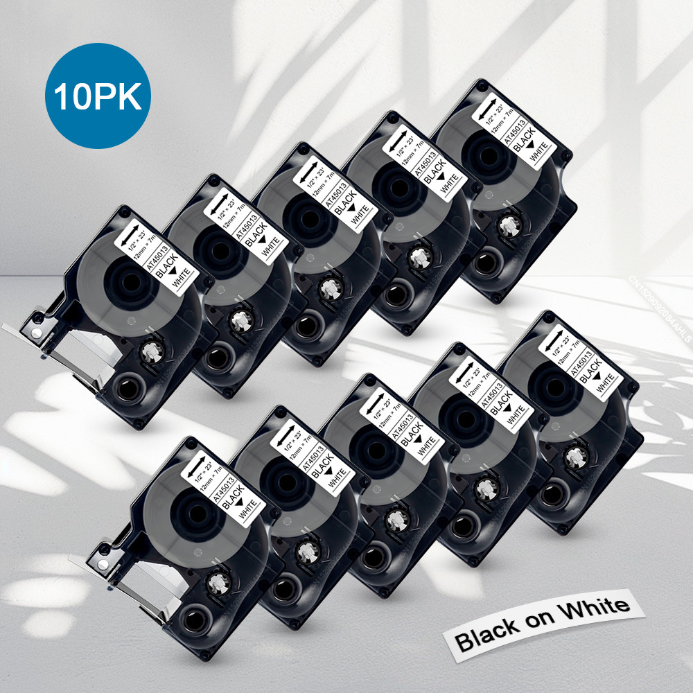 

5/10PK 45013 Compatible Dymo D1 Tape 6/9/12mm Dymo 45013 45010 45018 40913 43613 for Dymo Label Printer LM160 LM280 COLORPOP