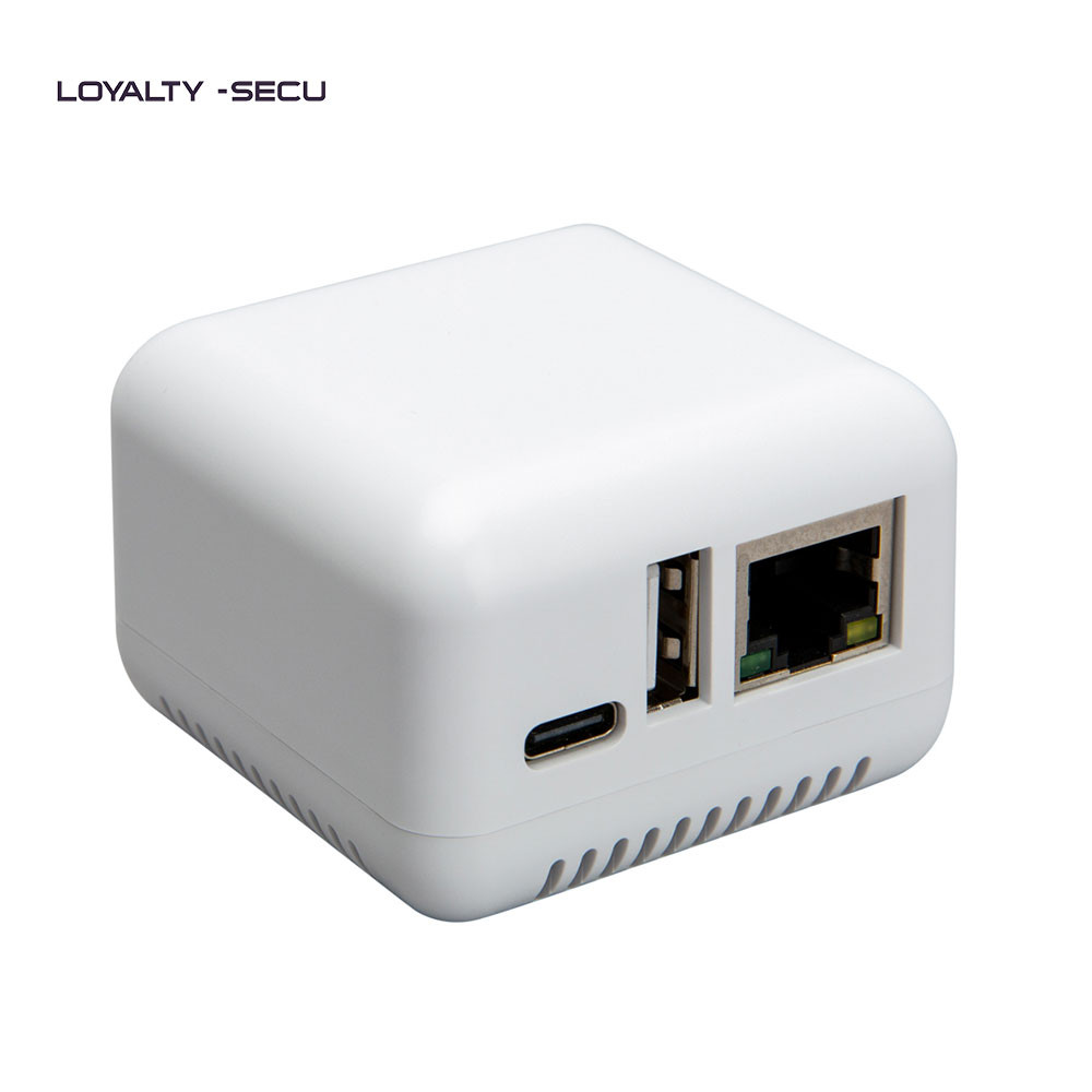 LOYALTY-SECU Wireless Bluetooth RJ45 USB 2.0 Print Server Printer Adapter White