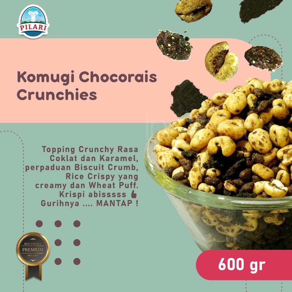 

KOMUGI CHOCORAIS CRUNCHIES - TOPPING RASA CHOCO CARAMEL
