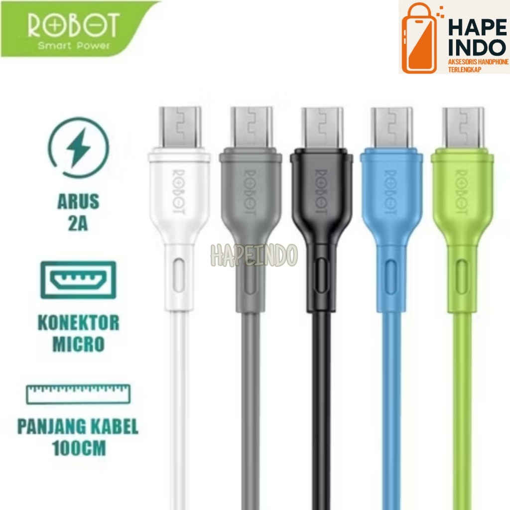 ROBOT Kabel Cable Data RBM100S  RTCD RGM100S RDM100S USB To Micro Type C Panjang 1M Original B134