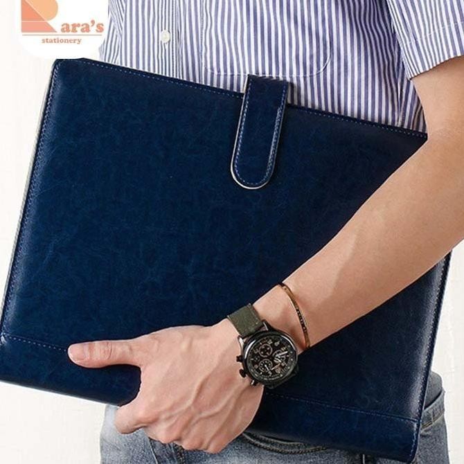 

Binder Organizer Kulit Ukuran A4 Bonus Kalkulator + Papan BerjalanCO
