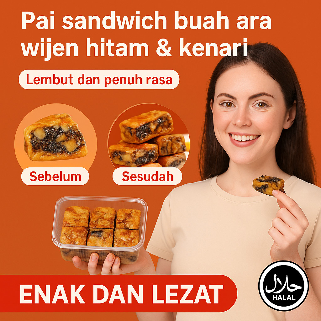 

【COD/Pengiriman 24 jam】Camilan Buah Ara Wijen Hitam Dan Kenari / Snack Sehat Tanpa Pengawet / Camilan Sehat Isi Kacang Kenari / Cemilan Vegan Bergizi / Kemasan Eksklusif Kedap Udara Camilan Sehat Alami/Kombinasi Ara Kenari