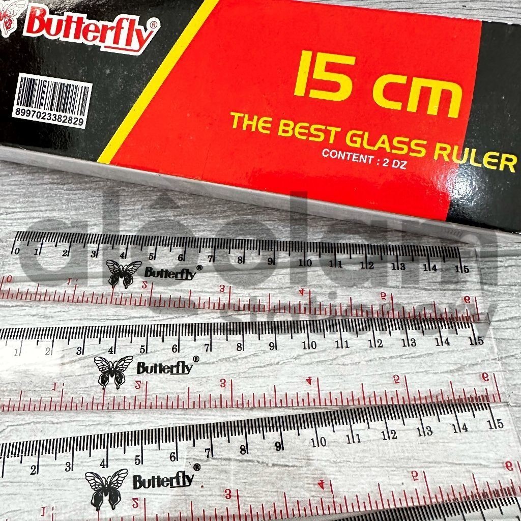 

SELUSIN ( 12 PCS ) Penggaris Butterfly 15cm lengkap