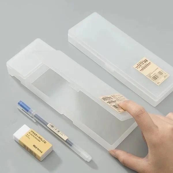 

Transparent Mujis Pen Box Plastic Pen Box for Sool Pencil Case Extra Large Made in Japan Pen Box Stationery Special Offer