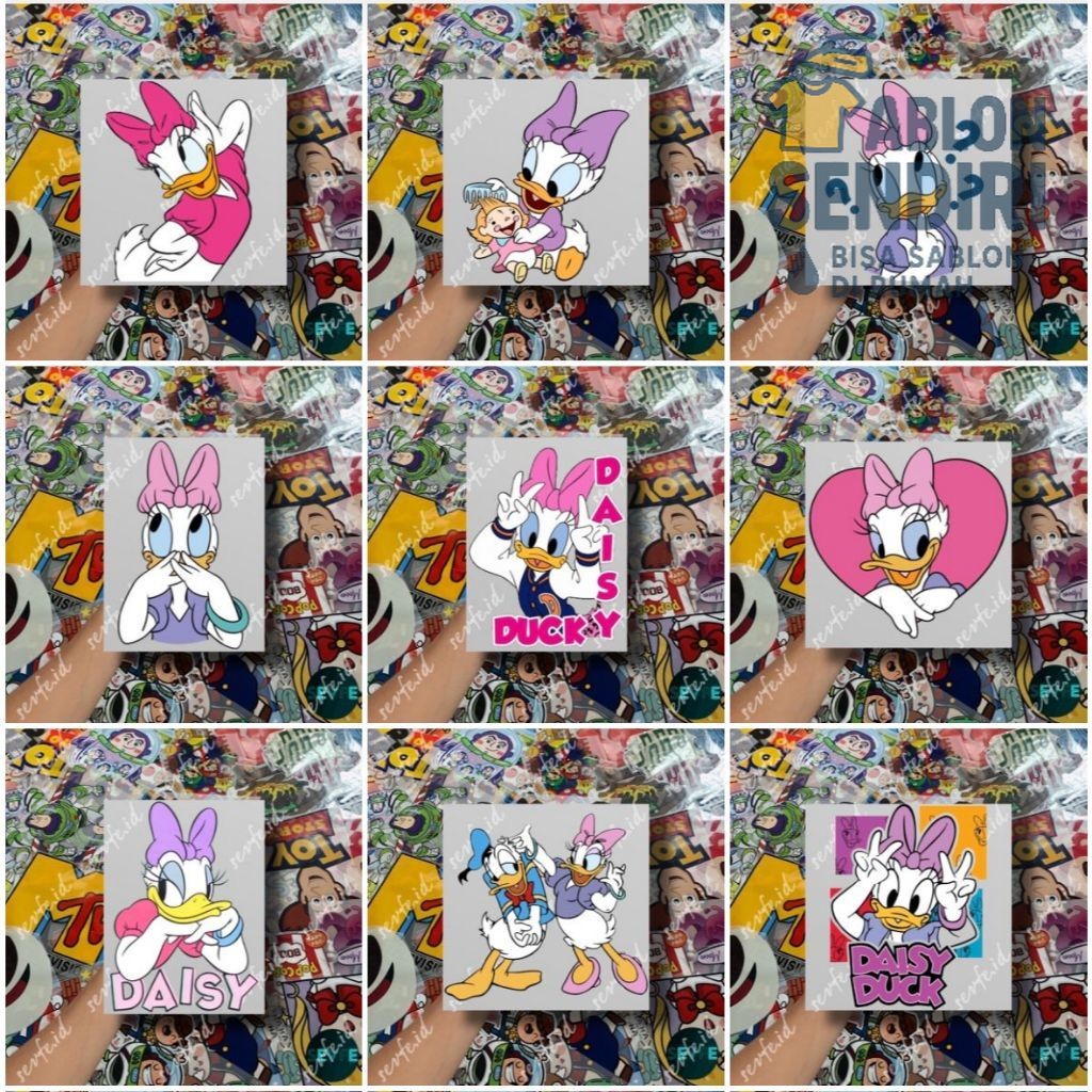 

Stiker DTF Sablon Setrika Sablon Stiker DAISY DUCK