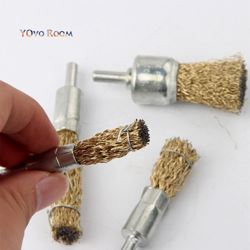 Mata bor sikat kawat besi /wire brush bor mangkok Mata Bor Kawat Bor Sikat Kawat Kuningan YOvo